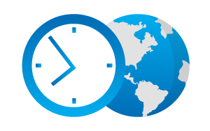 time zone clock and globe