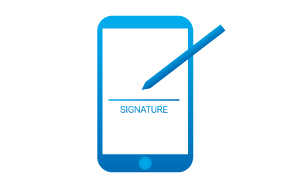 digital approval signature on phone