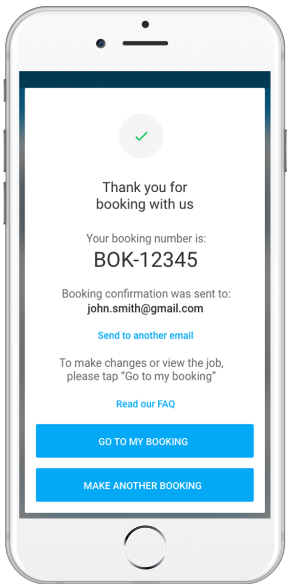 Customer Booking iPhone