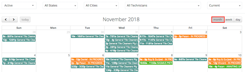 View Monthly Bookings - OctopusPro