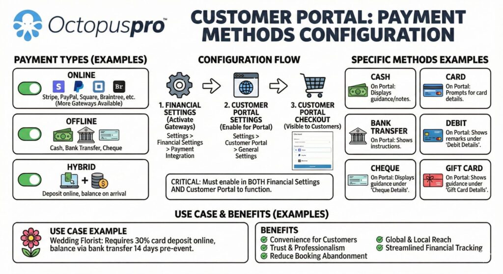Customer Portal payment methods configuration Customer Portal payment methods configuration