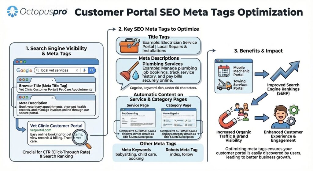 Customer portal SEO meta tags optimisation Customer portal SEO meta tag optimisation settings