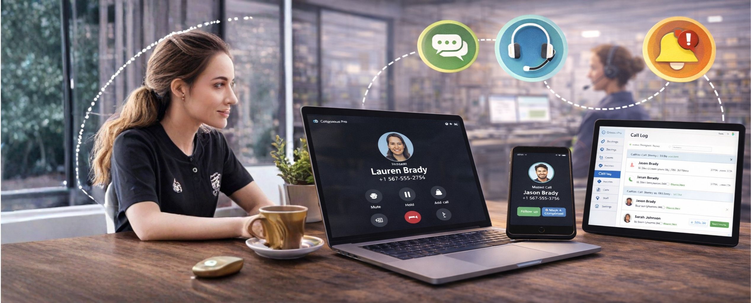 Digital phone system and call logging