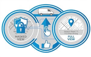 Fieldworker address privacy until on the way