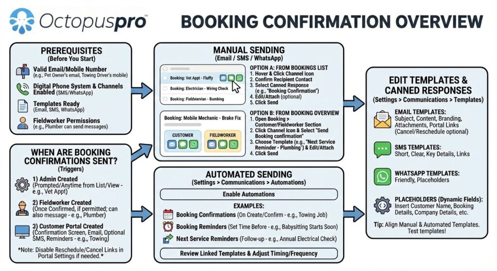 Booking confirmation overview