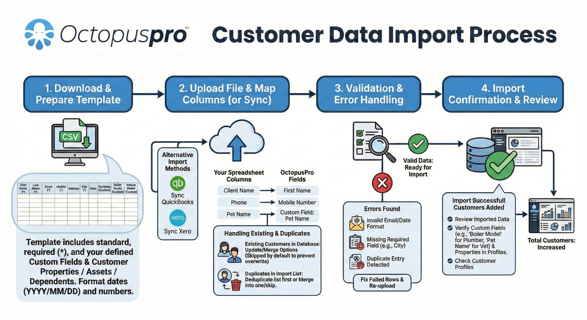 Customer data import process