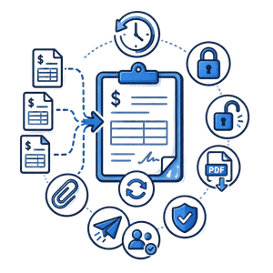 Invoice control and audit history