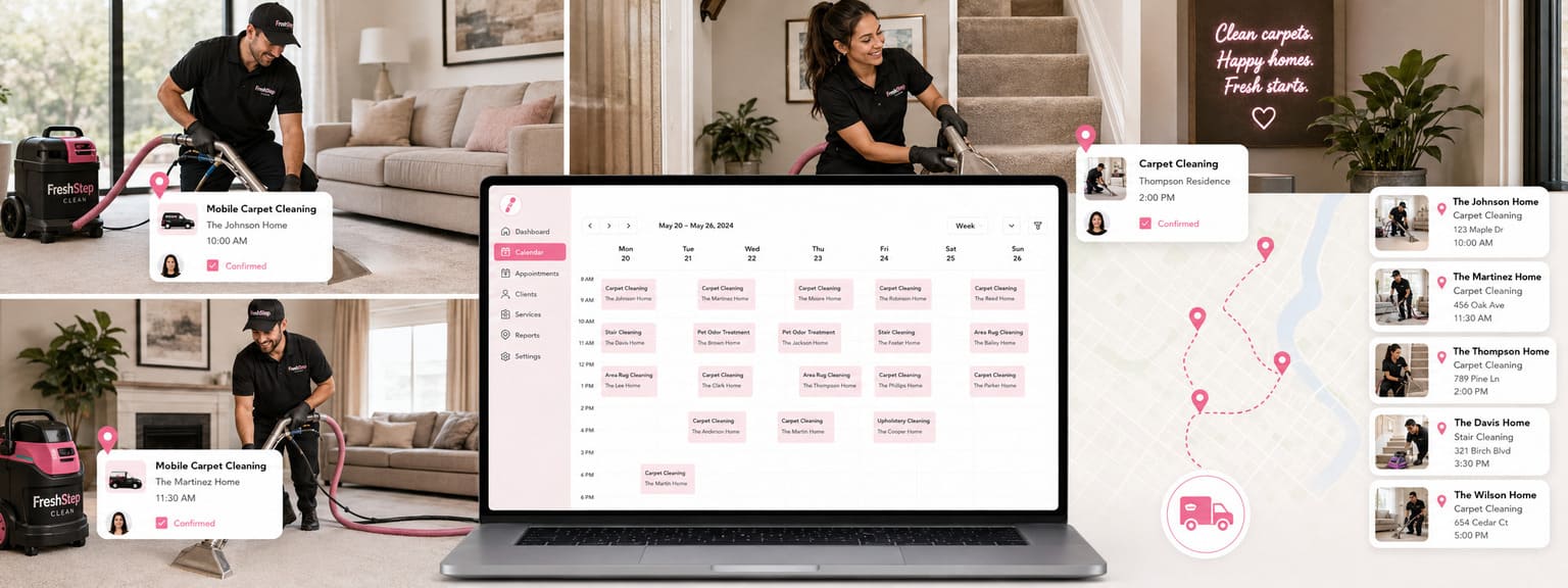 Carpet Cleaning Services Scheduling Software Locations