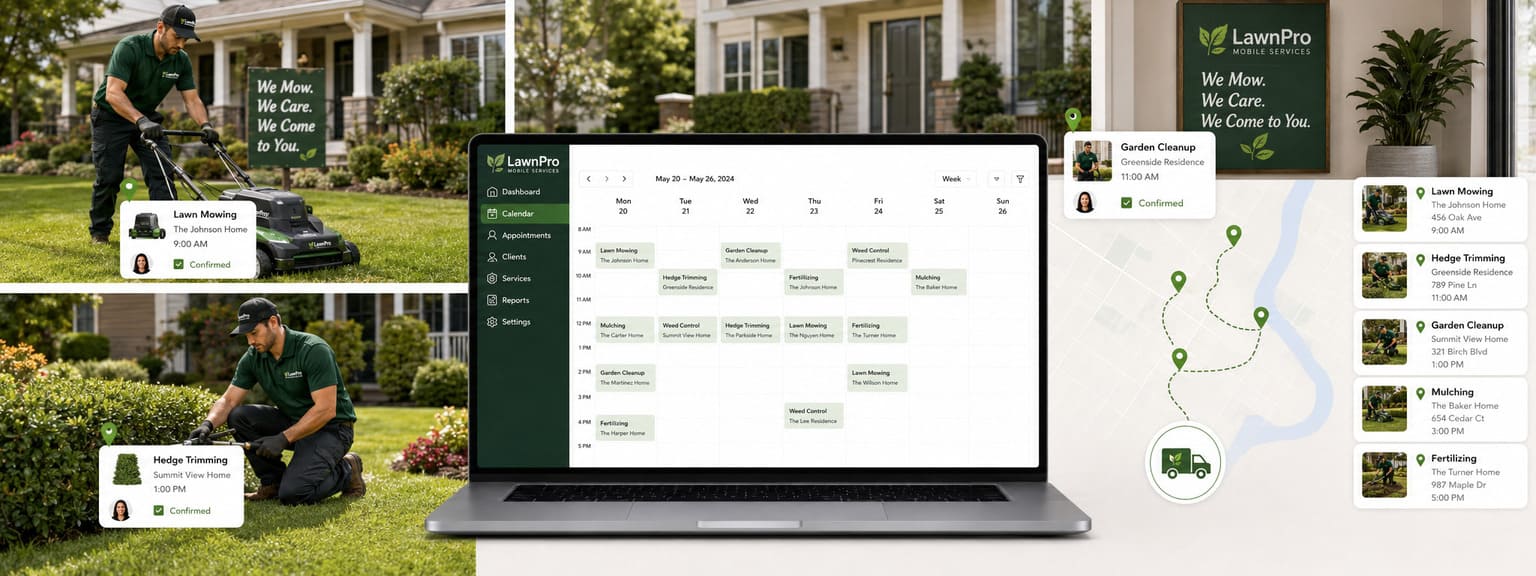 Lawn Mowing and Garden Care Services Scheduling Software Locations