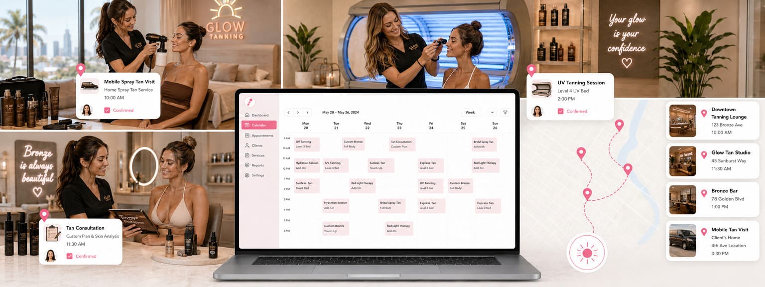 Tanning Salon Services Scheduling Software Locations