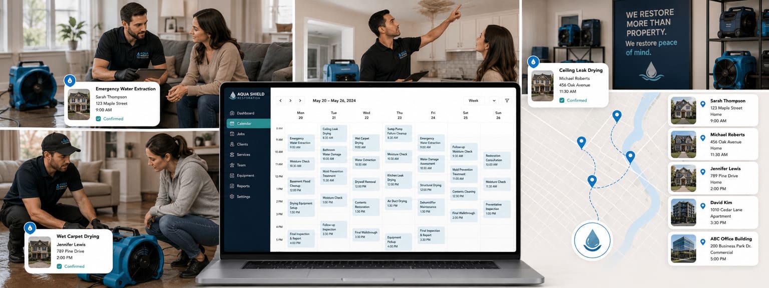 Water Damage Restoration Services Scheduling Software Locations