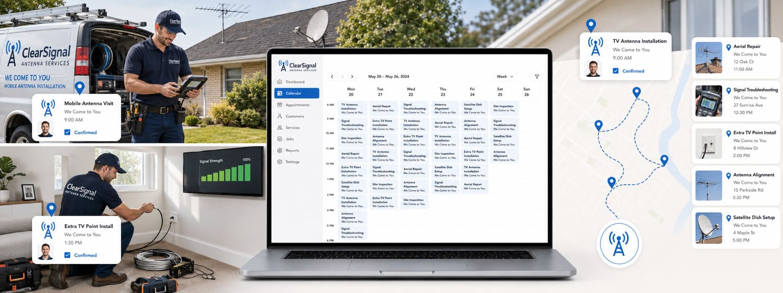 Antenna Installation Services Scheduling Software Locations