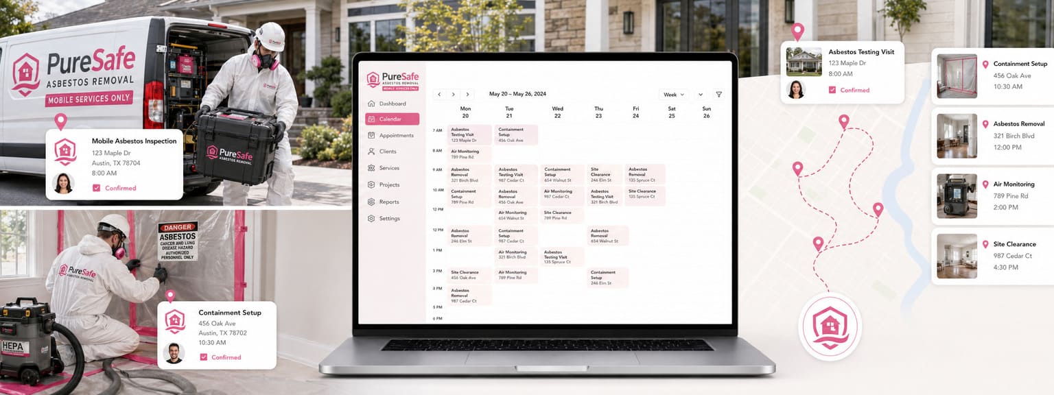Asbestos Removal Services Scheduling Software Locations