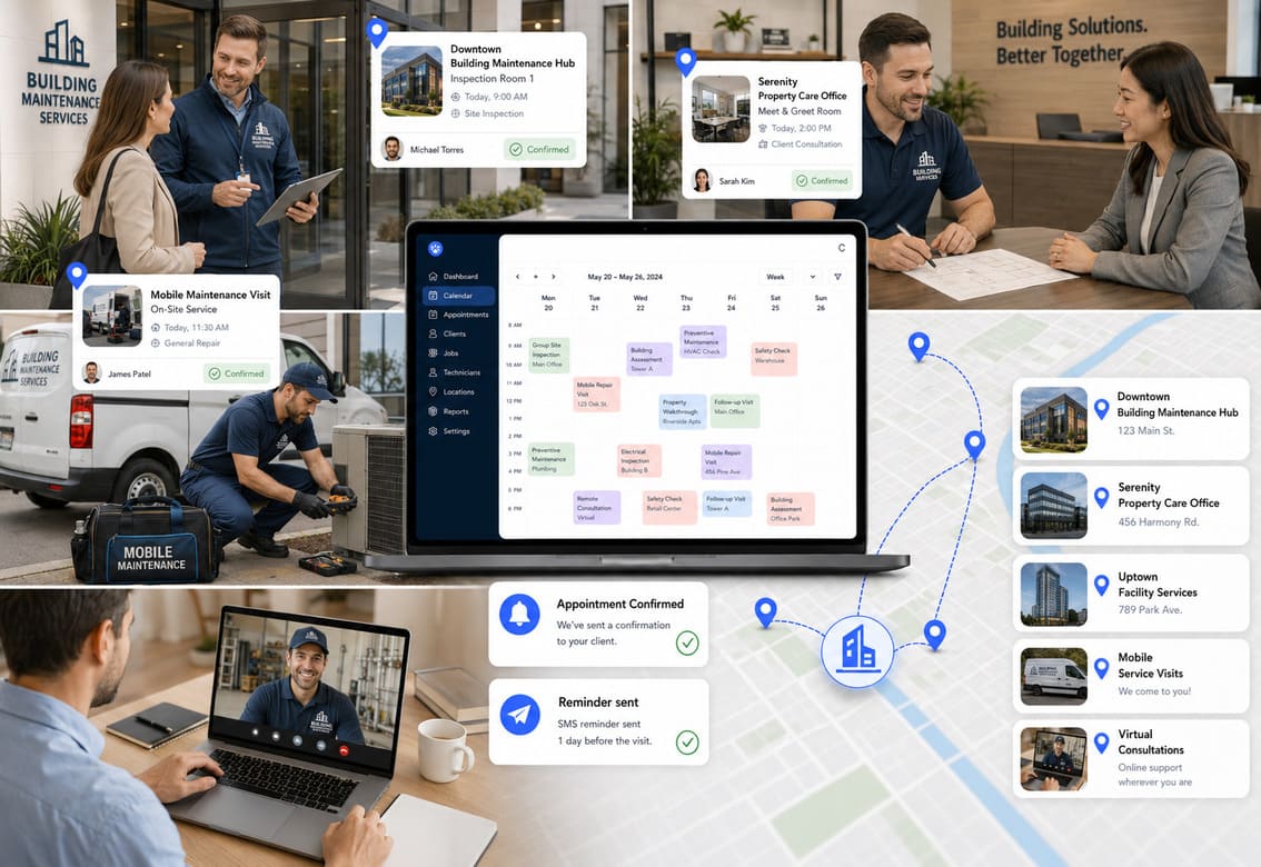 Building Maintenance Services Scheduling Software Locations