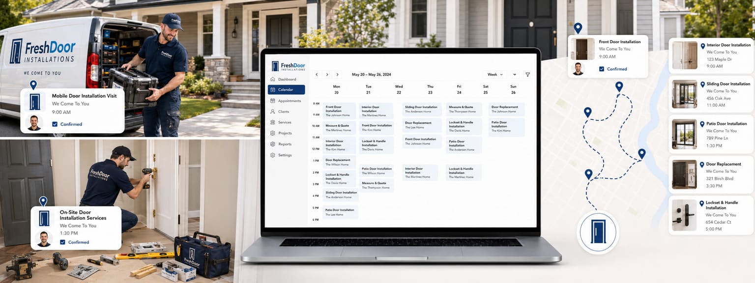 Door Installation & Repair Services Scheduling Software Locations