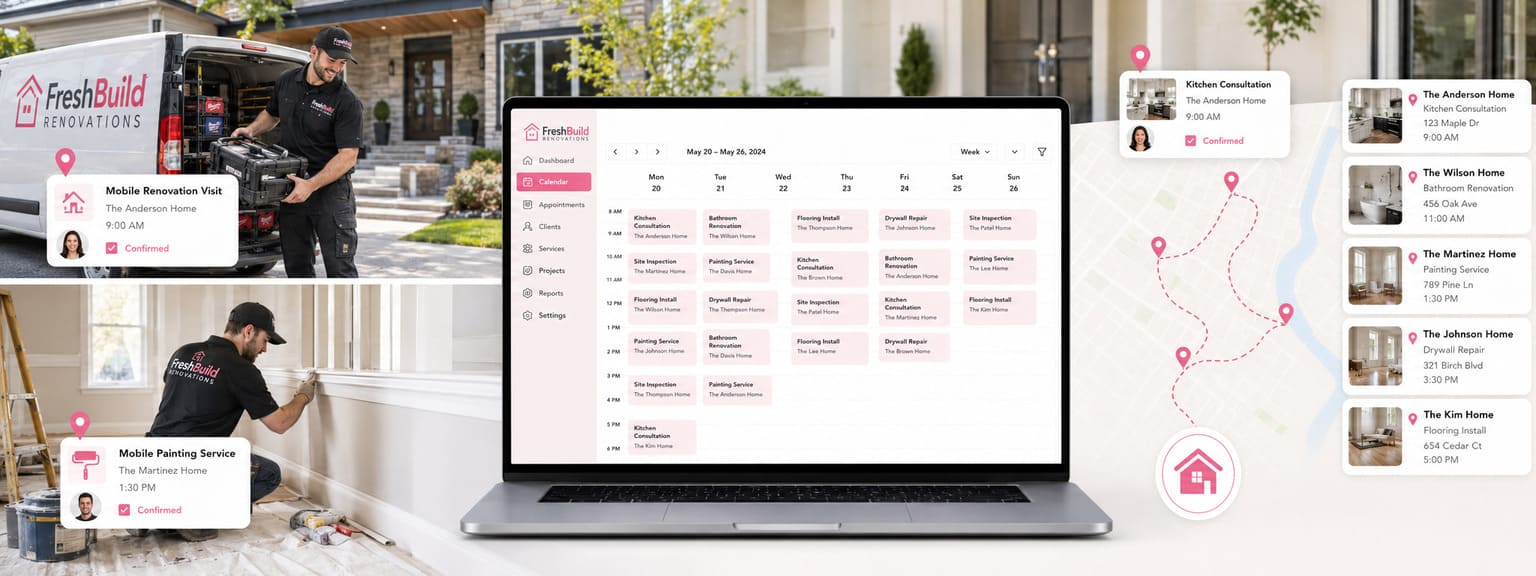 Home Renovation Services Scheduling Software Locations