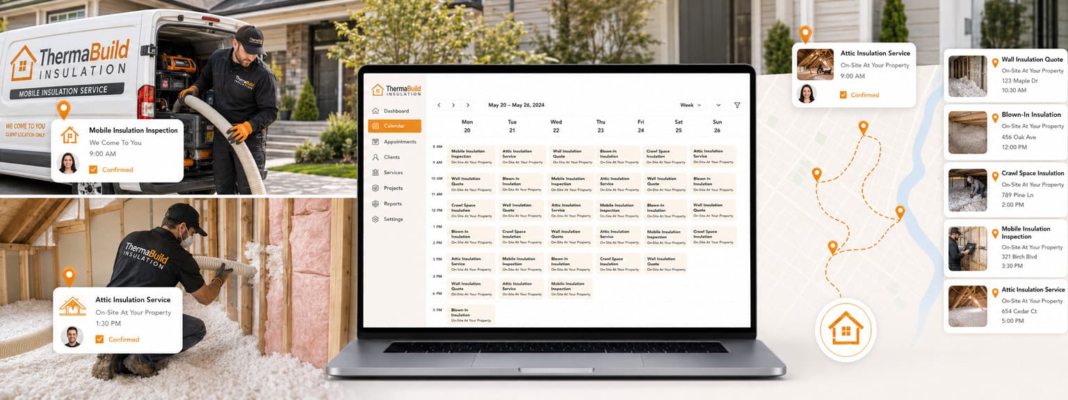 Insulation Contractor Services Scheduling Software Locations