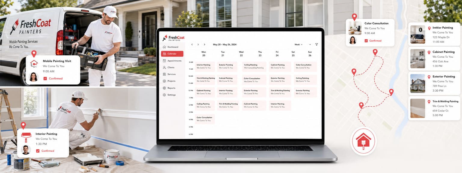 Painting Services Scheduling Software Locations