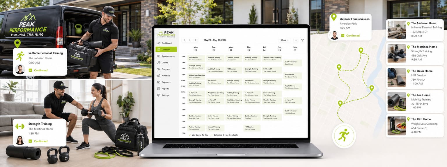 Personal Trainer Services Scheduling Software Locations