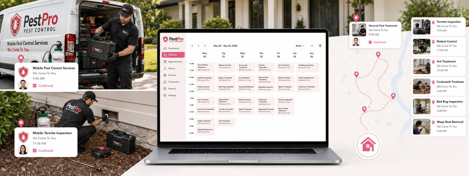 Pest Control Services Scheduling Software Locations