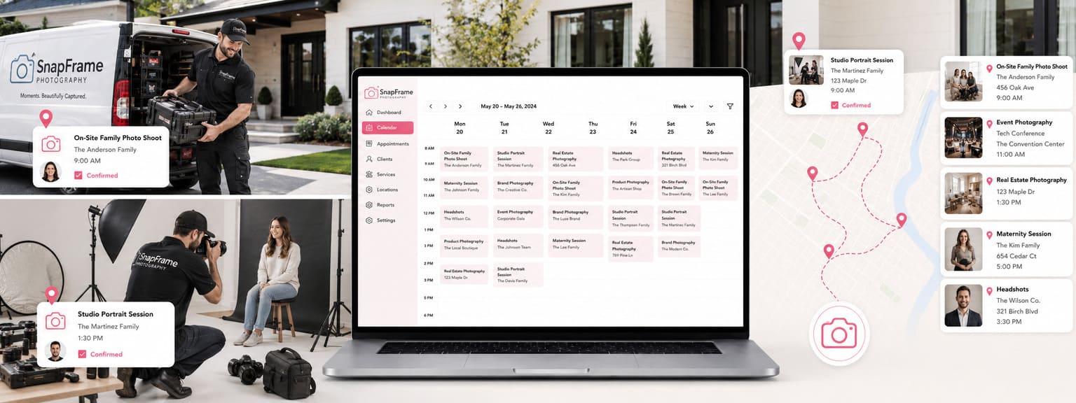 Photography Services Scheduling Software Locations
