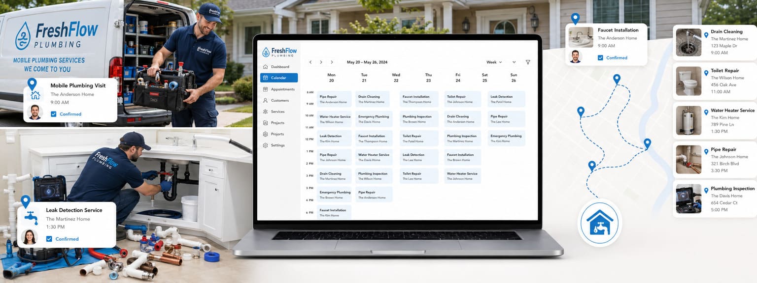 Plumbing Services Scheduling Software Locations