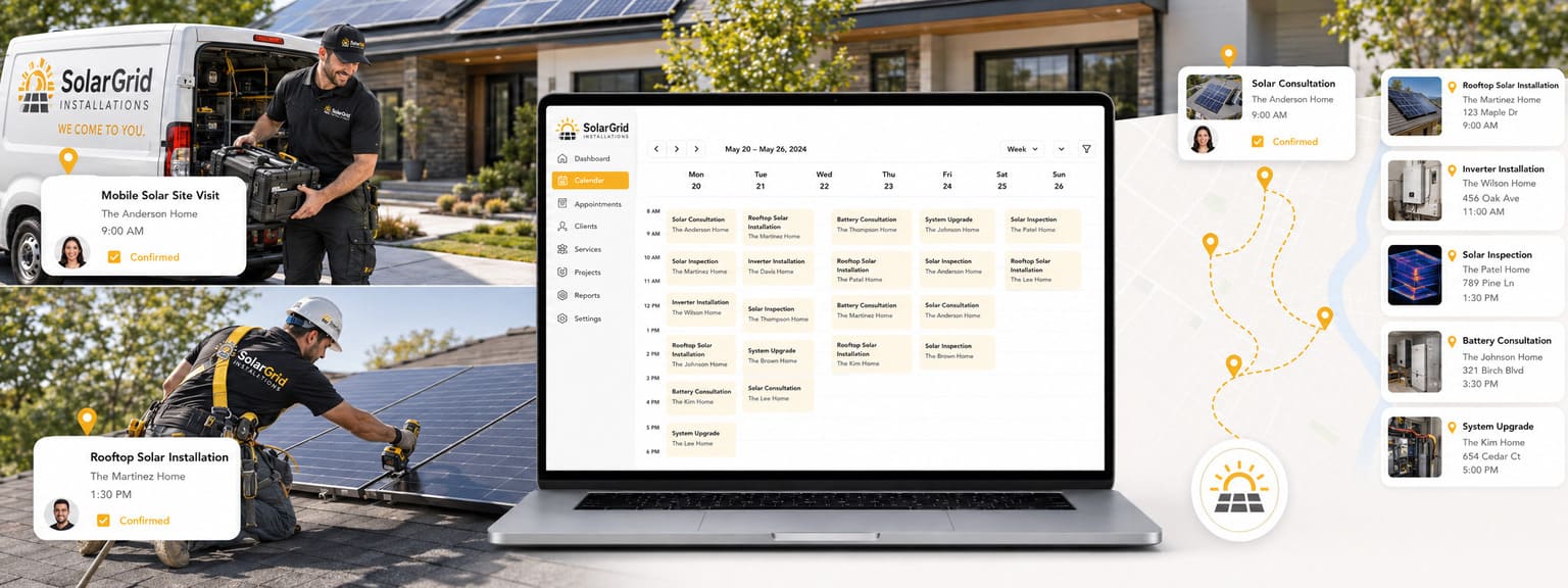 Solar Panel Installation Services Scheduling Software Locations
