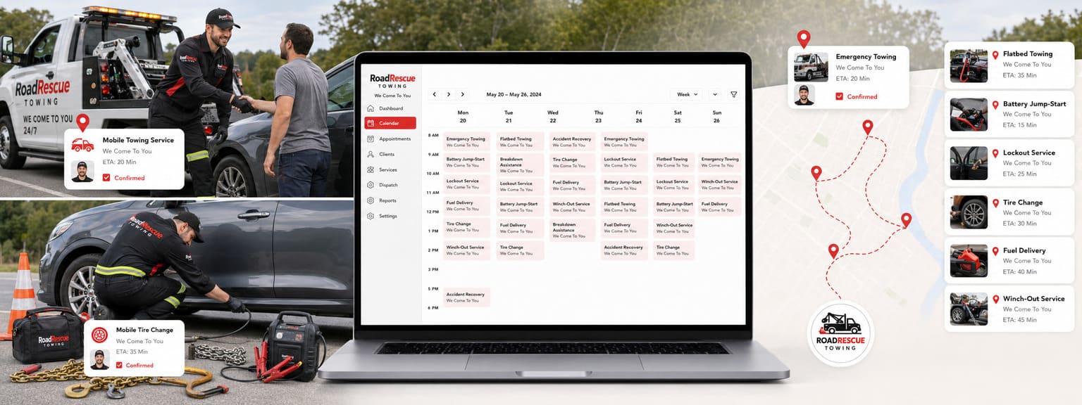Towing Services Scheduling Software Locations
