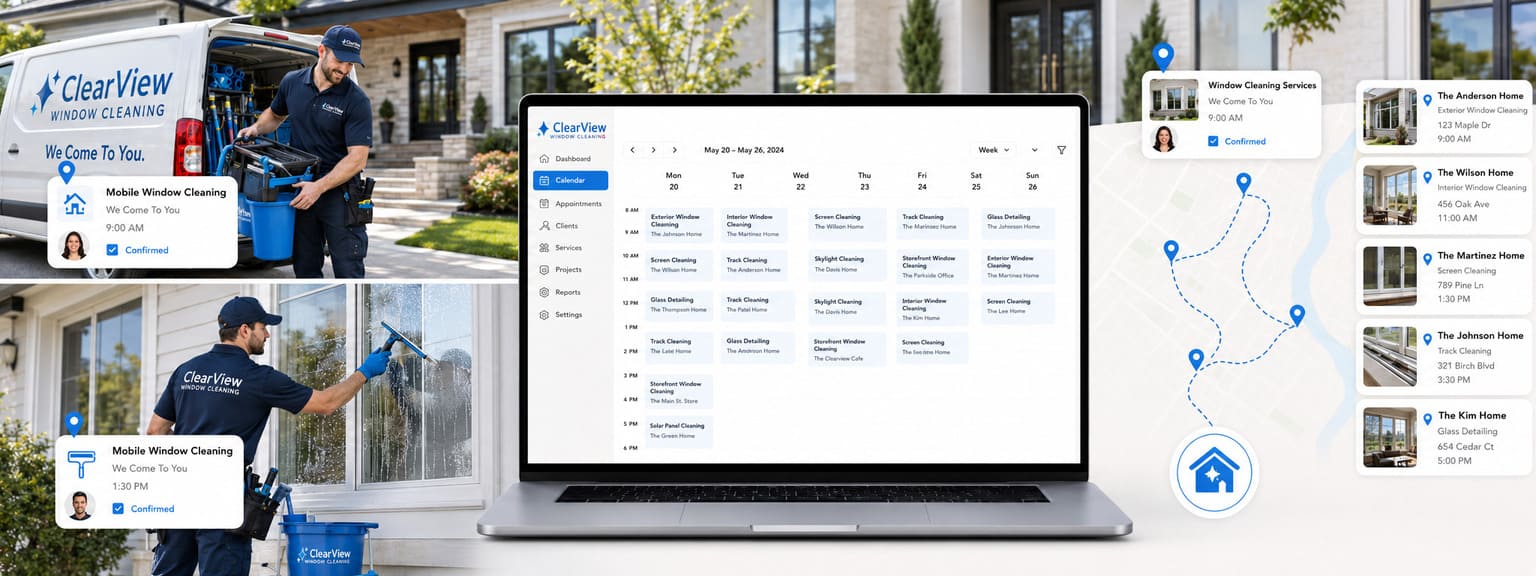 Window Cleaning Services Scheduling Software Locations